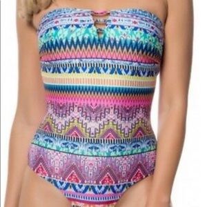 Jessica Simpson Bali Breeze Bandeau Swimsuit